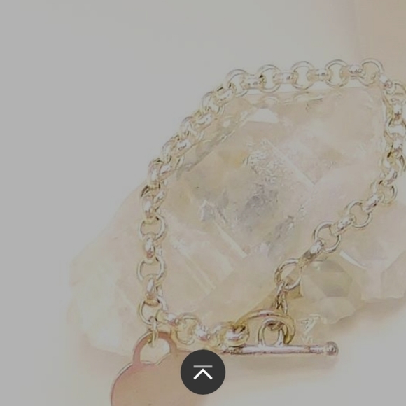 Sterling silver toggle bracelet with heart charm - Picture 4 of 4